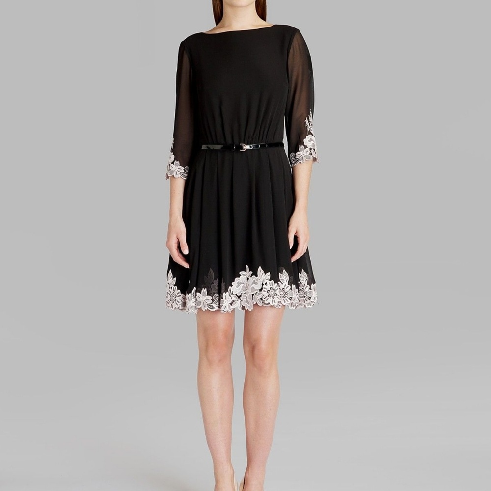 Ted Baker fit and flare embroidered Feay dress